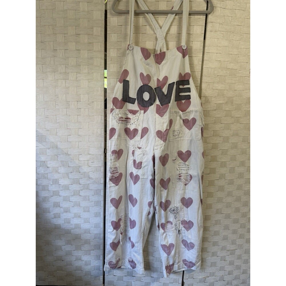 Magnolia Pearl Love Cosmo Overalls Boho NWT OS